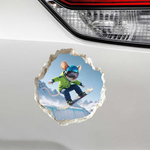 Snowboarding Mouse Hole Decal
