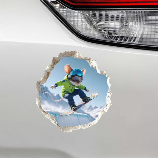 Snowboarding Mouse Hole Decal