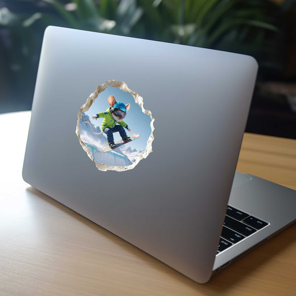Snowboarding Mouse Hole Decal