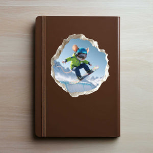 Snowboarding Mouse Hole Decal