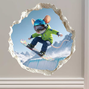 Snowboarding Mouse Hole Decal
