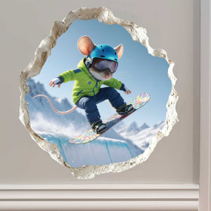 Snowboarding Mouse Hole Decal