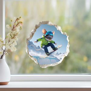 Snowboarding Mouse Hole Decal