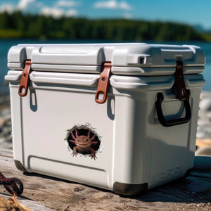 Brown Axolotl Wall Hole Decal