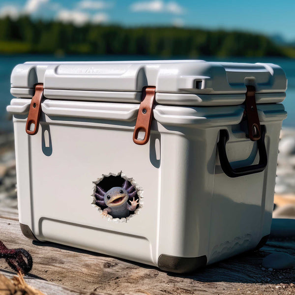 Lavender Axolotl Wall Hole Decal