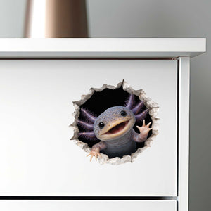 Lavender Axolotl Wall Hole Decal