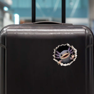 Lavender Axolotl Wall Hole Decal