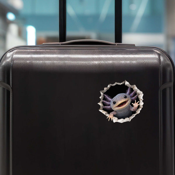 Lavender Axolotl Wall Hole Decal