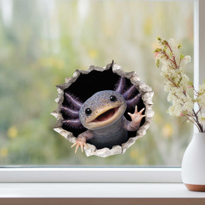 Lavender Axolotl Wall Hole Decal