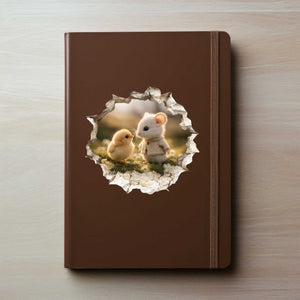 Spring Friends Mouse Hole Decal - Easter Decal