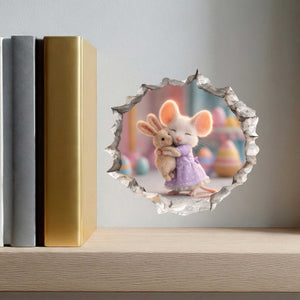 My Best Bunny Mouse Hole Decal
