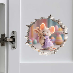 My Best Bunny Mouse Hole Decal