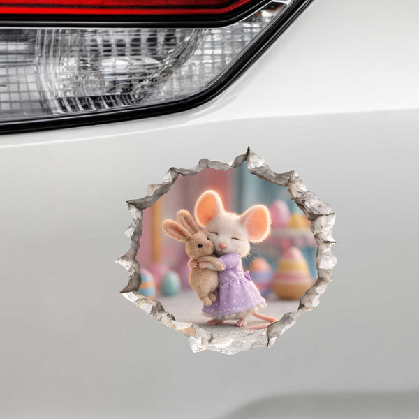 My Best Bunny Mouse Hole Decal
