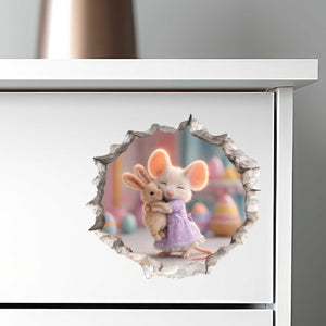 My Best Bunny Mouse Hole Decal