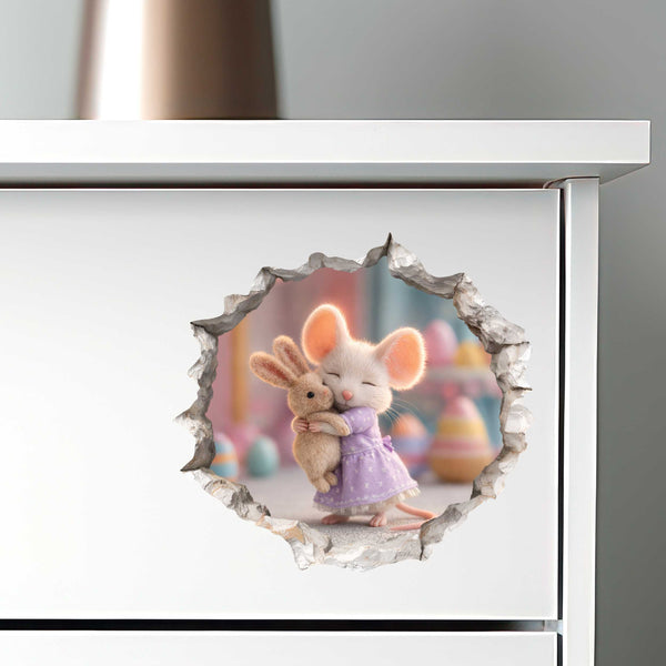My Best Bunny Mouse Hole Decal