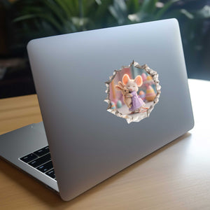 My Best Bunny Mouse Hole Decal