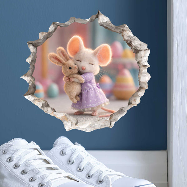 My Best Bunny Mouse Hole Decal