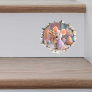 My Best Bunny Mouse Hole Decal