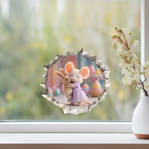 My Best Bunny Mouse Hole Decal