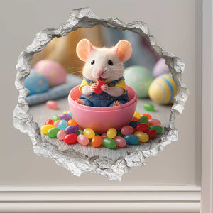 Easter Jelly Bean Surprise Mouse Hole Decal