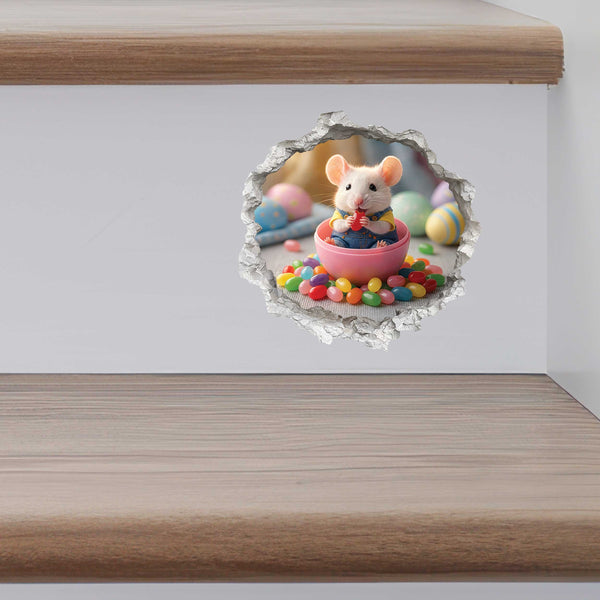 Easter Jelly Bean Mouse Hole Decal 