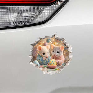 Easter Egg Painting Party Mouse Hole Decal
