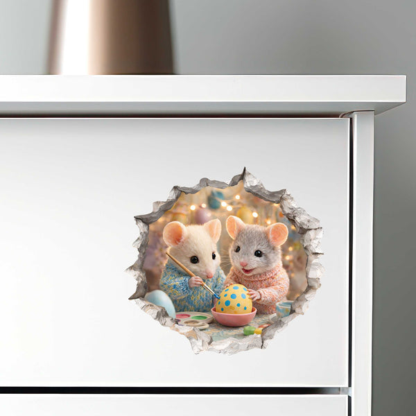 Easter Egg Painting Party Mouse Hole Decal
