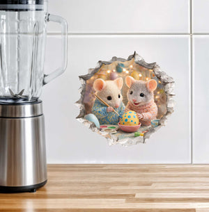 Easter Egg Painting Party Mouse Hole Decal