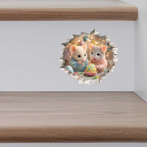 Easter Egg Painting Party Mouse Hole Decal