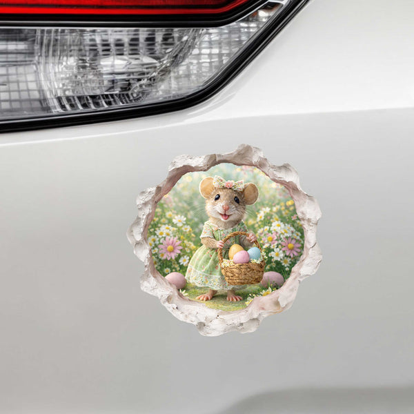 Easter Garden Mouse Hole Decal