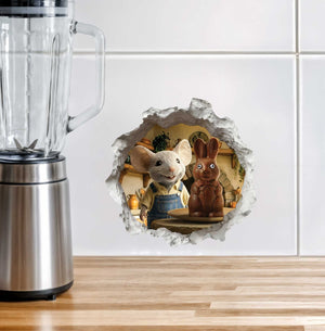 Wallington Mice Easter Tales Hardback Book with Mouse Hole & Egg Decals