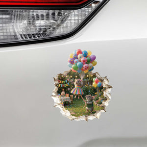 Birthday Balloon Lift-Off Mouse Hole Decal
