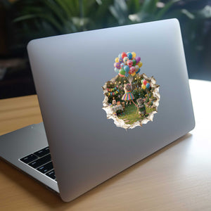 Birthday Balloon Lift-Off Mouse Hole Decal