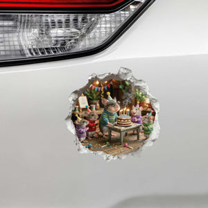 Make a Wish Birthday Mouse Hole Decal