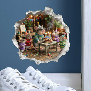 Make a Wish Birthday Mouse Hole Decal