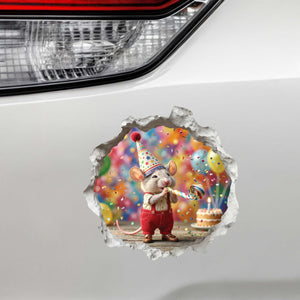 Birthday Celebration Mouse Hole Decal