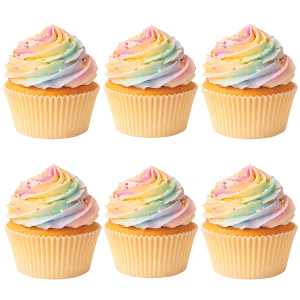 Happy Birthday Cupcake Decals - Set of 6