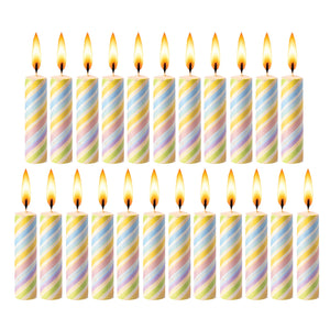 Happy Birthday Candle Decals - Set of 17