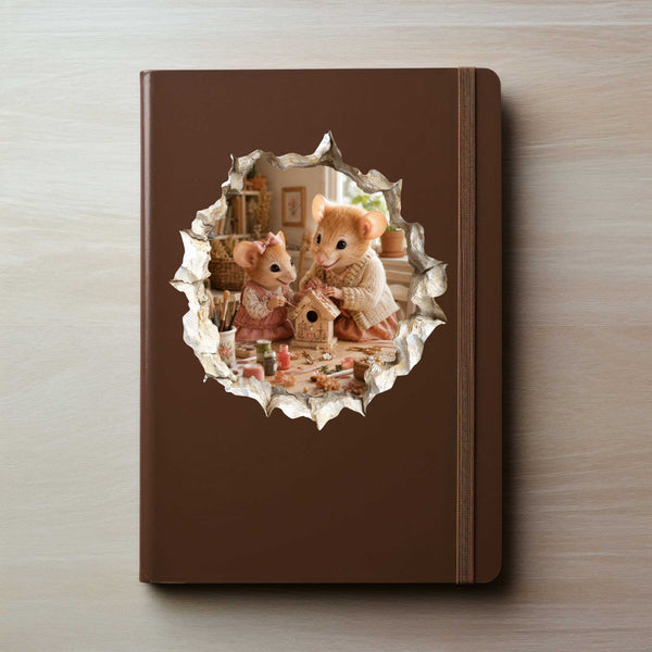 Granddaughter and Grandma Craft Day Mouse Hole Decal