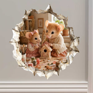Granddaughter and Grandma Craft Day Mouse Hole Decal