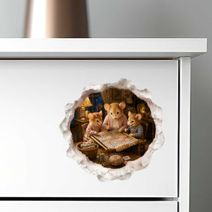 Grandkids and Grandma Quilting Mouse Hole Decal