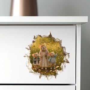 Grandkids and Grandma Nature Walk Mouse Hole Decal