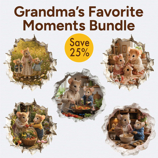 Grandma’s Favorite Moments Mouse Hole Decal Bundle