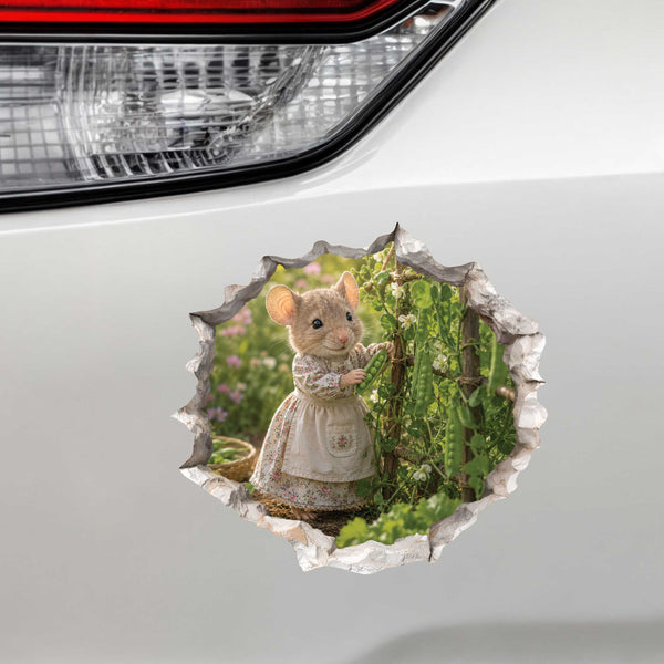Sweet Pea Garden Girl Mouse Hole Decal