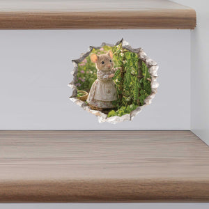 Sweet Pea Garden Girl Mouse Hole Decal