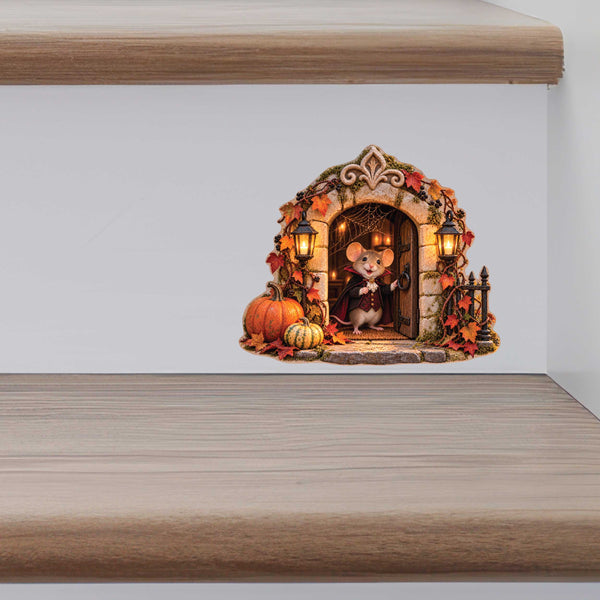 Halloween Vampire Dracula Mouse Hole Decal