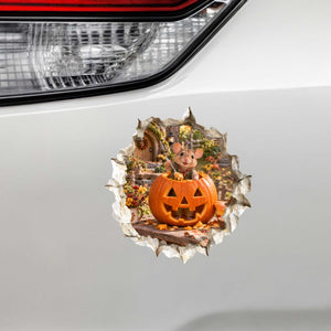 Halloween Pumpkin Carving Mouse Hole Decal