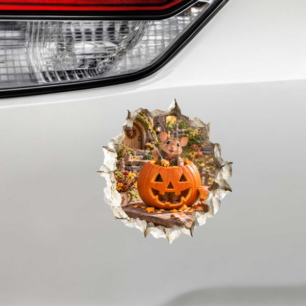 Halloween Pumpkin Carving Mouse Hole Decal