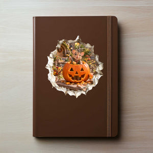 Halloween Pumpkin Carving Mouse Hole Decal