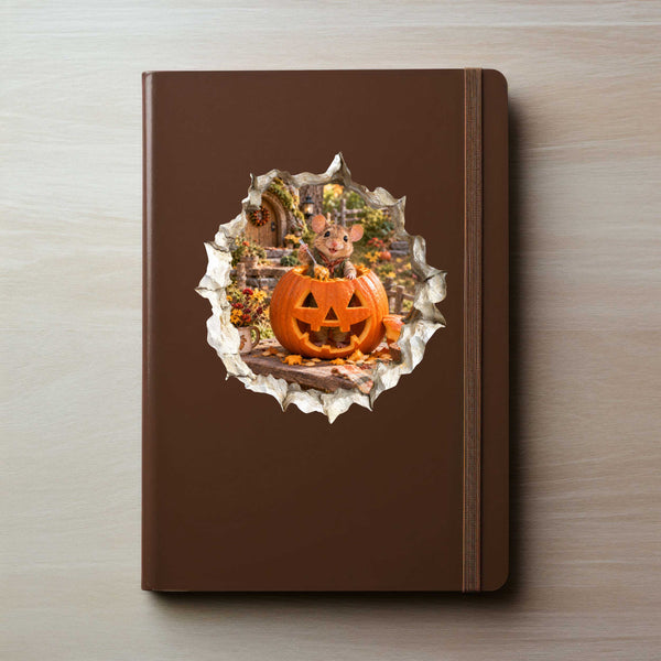 Halloween Pumpkin Carving Mouse Hole Decal